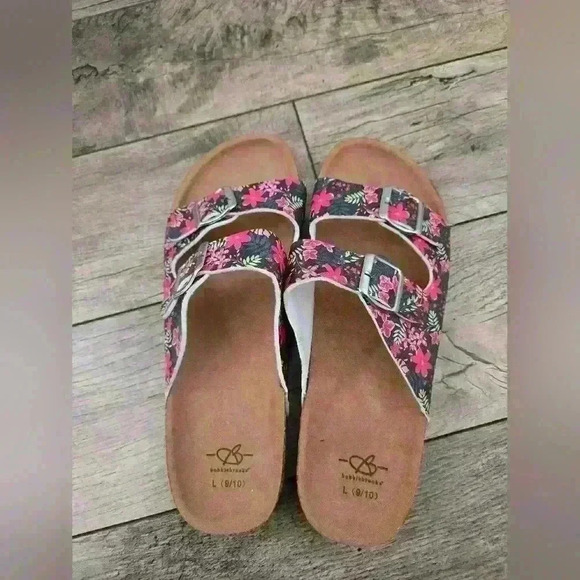 BOBBIE  BROOKS womens flower sandals large 9/10 - Picture 7 of 16